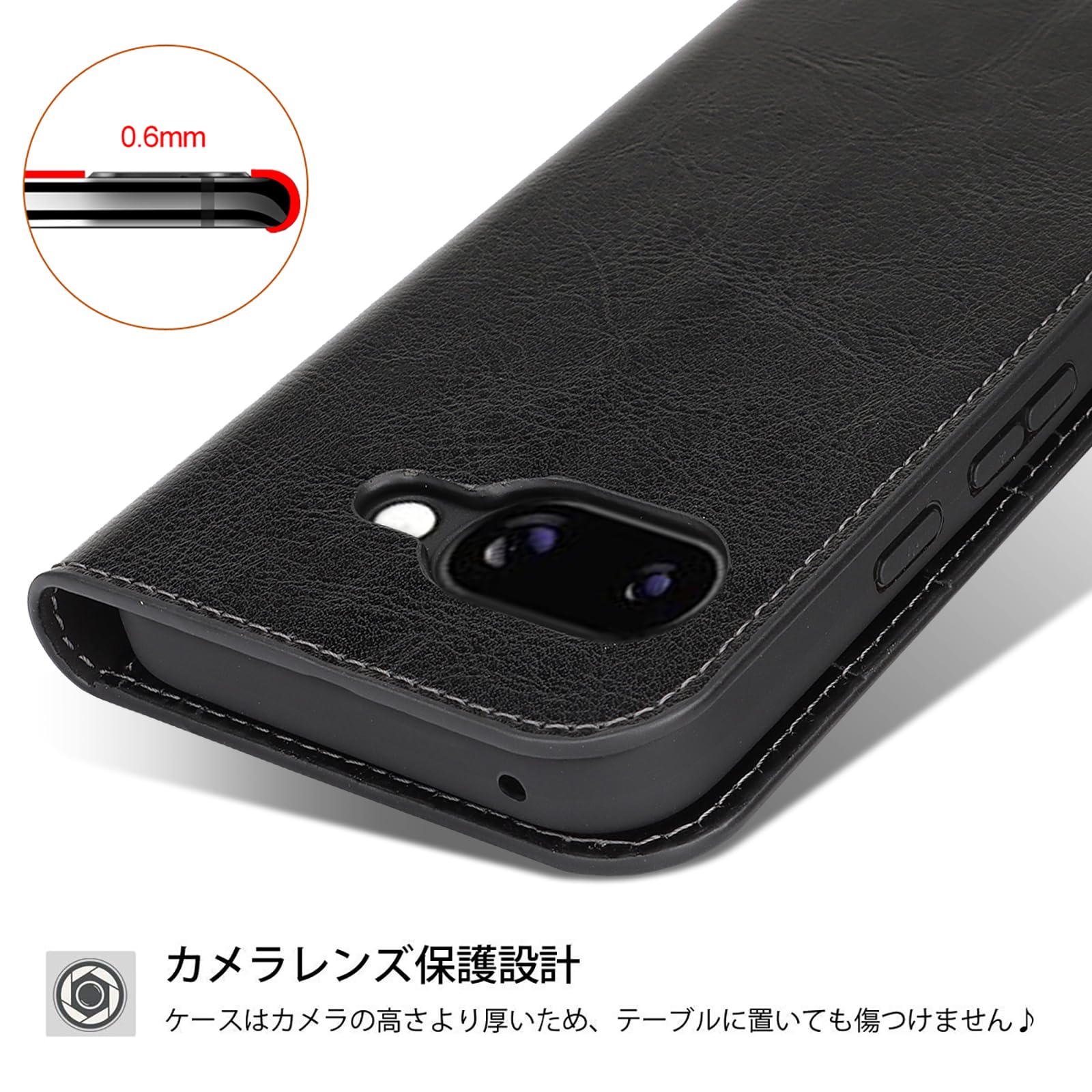 Amazon.co.jp: Google Pixel 9a ケース 手帳型 マグネット無し 耐衝撃